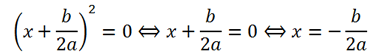 корнь квадратного уравнения, если дискриминанта равен нулю