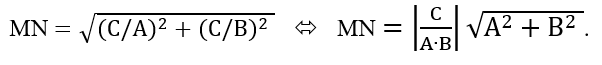 Расстояние MN