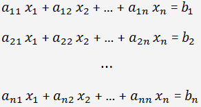 система линейных уравнений